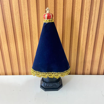 IMAGEM DE PLÁSTICO NOSSA SENHORA APARECIDACOM MANTO E STRASS  MOD1 20CM  (1 UNIDADE)