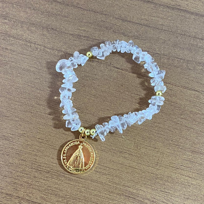 PULSEIRA CRISTAL NOSSA SENHORA APARECIDA  ( 1 UNIDADE)