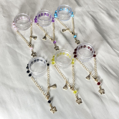 PULSEIRA DOURADA CRISTAL NOSSA SENHORA APARECIDA CORES SORTIDAS  (6 UNIDADES)