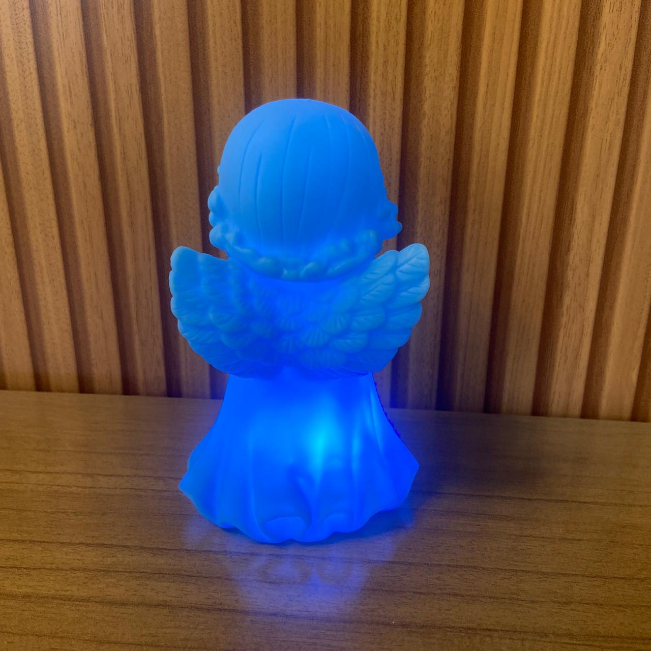 LUMINÁRIA LED ANJINHO AZUL 14,6CM (1 UNIDADE)