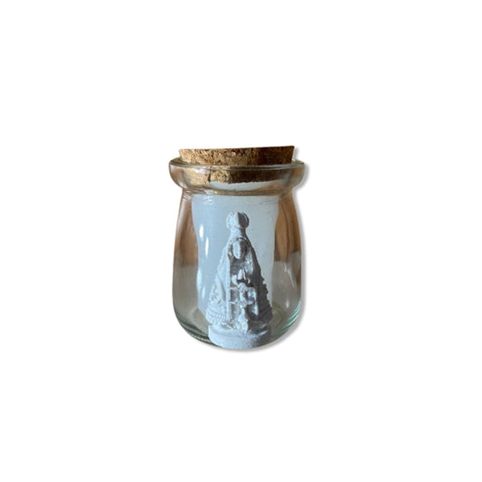 VELA DECORATIVA NO VIDRO NOSSA SENHORA APARECIDA 07CM (1 UNIDADE)