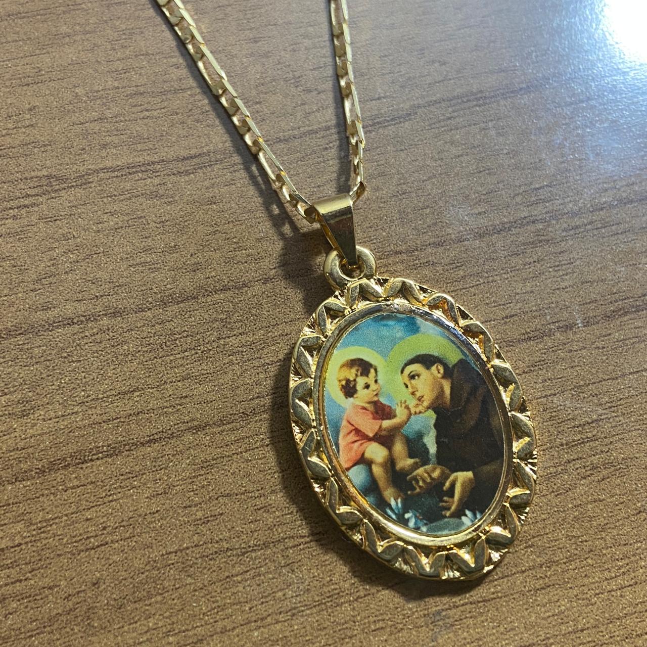 CORRENTE DOURADA SANTO ANTÔNIO MOD1 ( 1 UNIDADES)