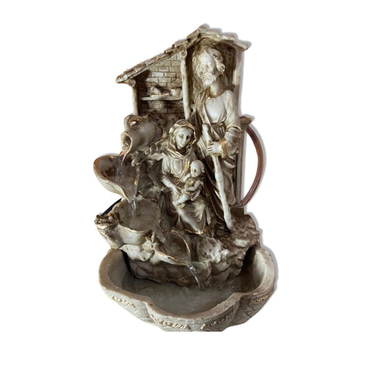 FONTE DE RESINA NACIONAL SAGRADA FAMÍLIA MOD2 33CM (1 UNIDADE)