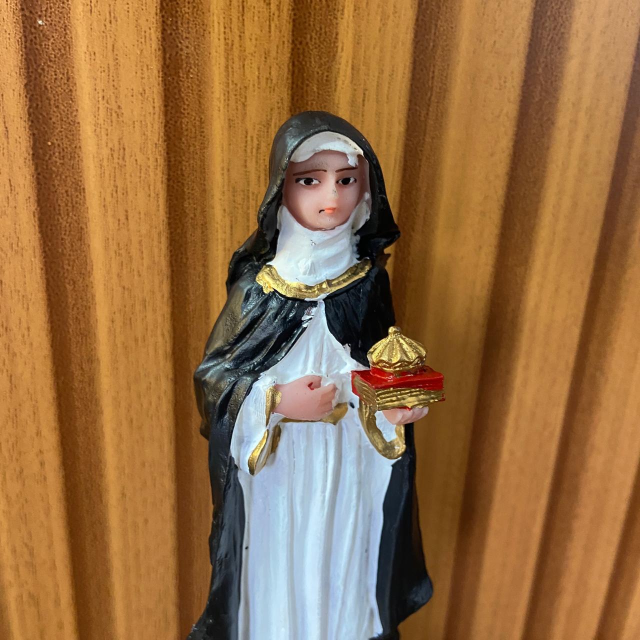 IMAGEM DE RESINA NACIONAL SANTA EDWIGES 15CM (1 UNIDADE)