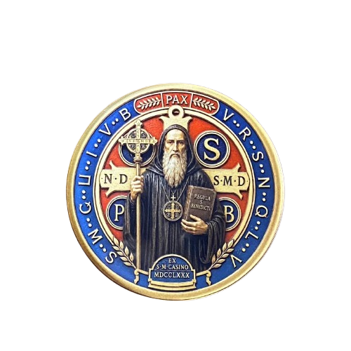 IMÃ DE ACRÍLICO MEDALHA SÃO BENTO (1 UNIDADE)