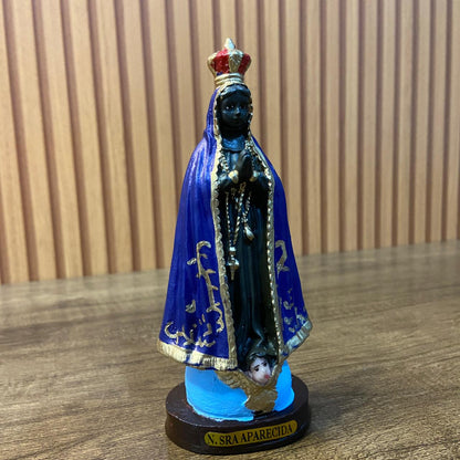 IMAGEM DE RESINA NACIONAL NOSSA SENHORA APARECIDA MOD2 15CM (1 UNIDADE)