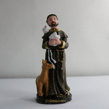 IMAGEM DE RESINA NACIONAL SÃO FRANCISCO DE ASSIS 14CM (1 UNIDADE)