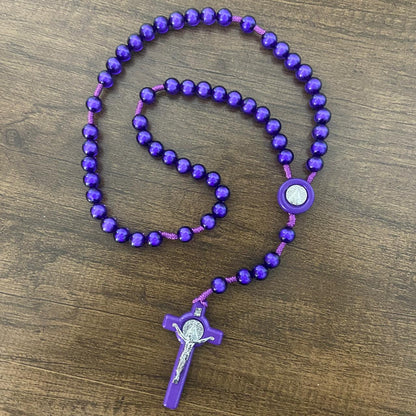 TERÇO NOSSA SENHORA APARECIDA  ROXO 10MM (6 UNIDADES)