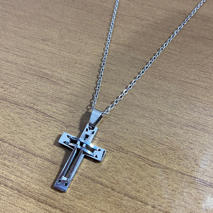 CORRENTE AÇO INOX  CRUCIFIXO MOD2 (1 UNIDADES)