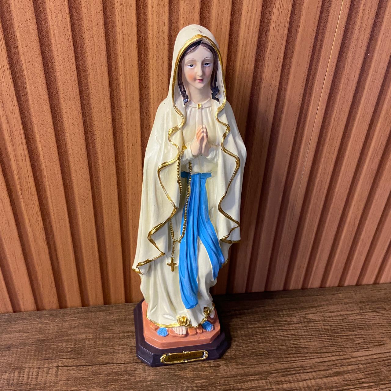 IMAGEM DE RESINA IMPORTADA NOSSA SENHORA DE LOURDES 31CM (1 UNIDADE)