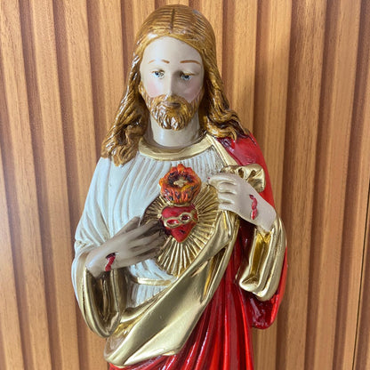 IMAGEM DE GESSO SAGRADO CORAÇÃO DE JESUS 41CM (1 UNIDADE)