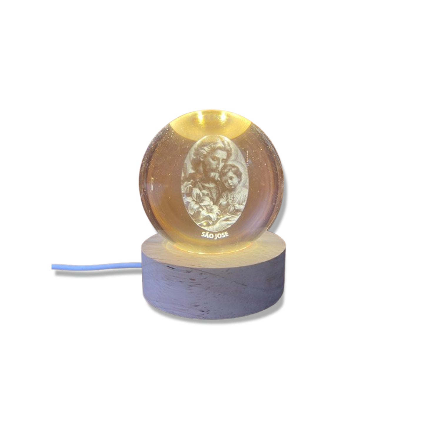 LUMINÁRIA LED BOLA DE VIDRO SÃO JOSÉ (1 UNIDADE)