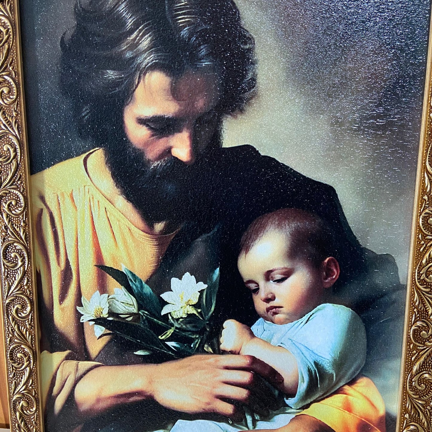 QUADRO COM MOLDURA RESINADO SÃO JOSÉ 44CMX35CM MOD 02 (1 UNIDADE)