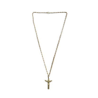 CORRENTE DOURADA CRUZ  JEUS CRISTO RESSUSCITADO ( 1 UNIDADE)