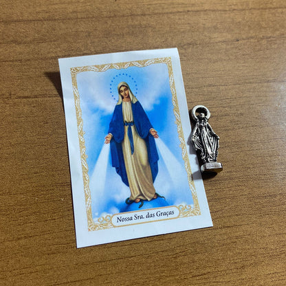 SANTO CHUMBO DE BOLSO NOSSA SENHORA DAS GRAÇAS (12 UNIDADES)