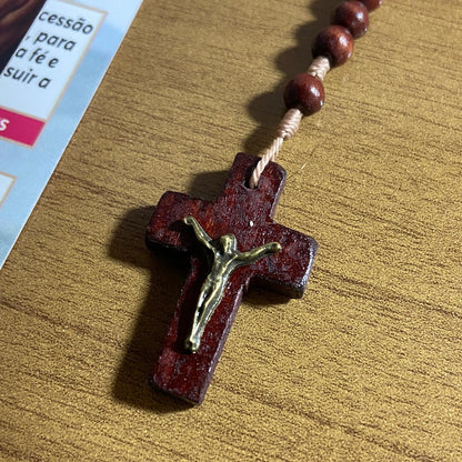 TERÇO DE MADEIRA MIRIM SÃO MIGUEL ARCANJO 06MM ( 03UNIDADES )