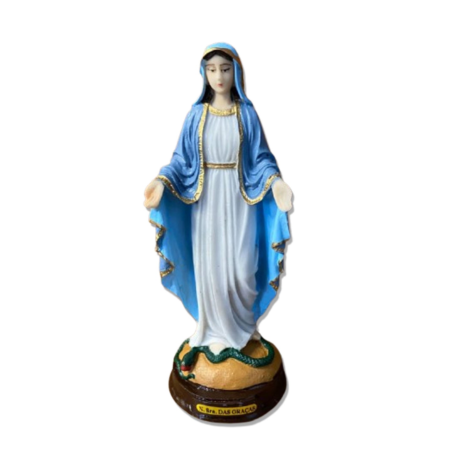IMAGEM DE RESINA NACIONAL NOSSA SENHORA DAS GRAÇAS 20CM (1 UNIDADE)