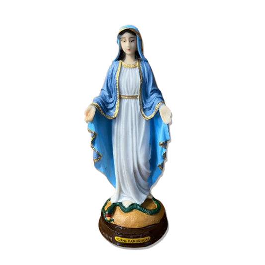 IMAGEM DE RESINA NACIONAL NOSSA SENHORA DAS GRAÇAS 20CM (1 UNIDADE)
