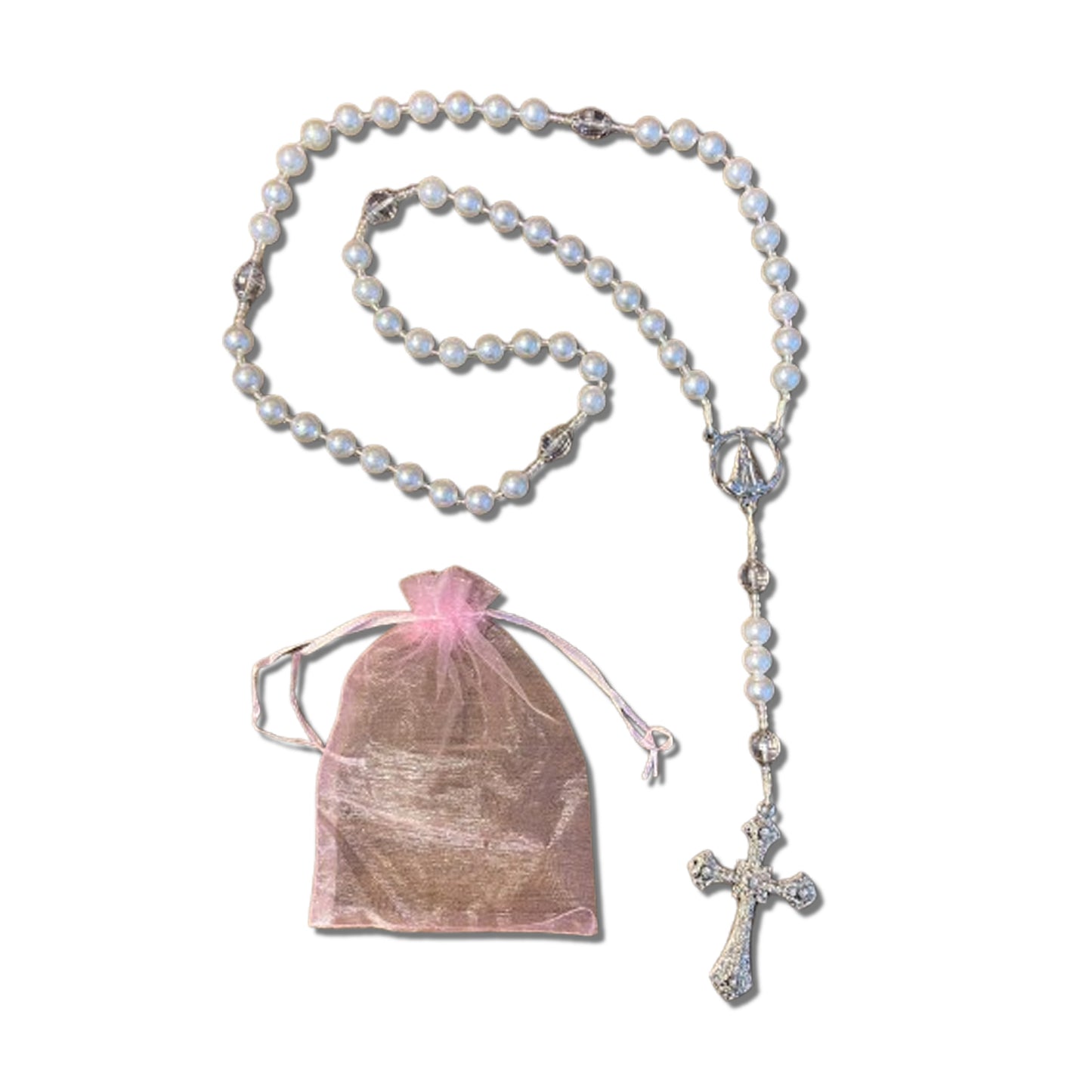 TERÇO DE NOIVA PÉROLA NOSSA SENHORA APARECIDA MOD1 12MM (1 UNIDADE)