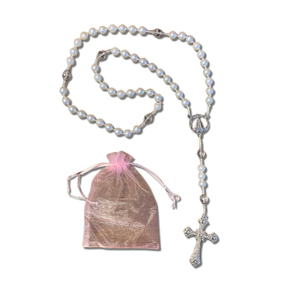 TERÇO DE NOIVA PÉROLA NOSSA SENHORA APARECIDA MOD1 12MM (1 UNIDADE)
