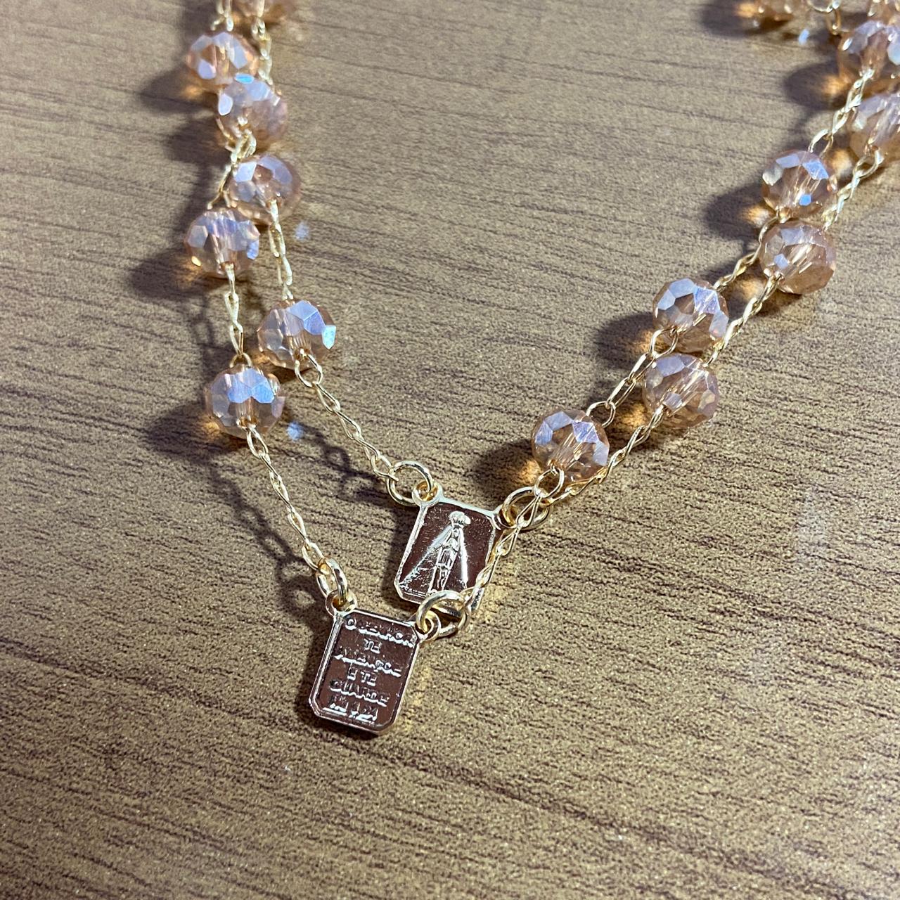 PULSEIRA ESCAPULARIO CRISTAL FURTA-COR  (3 UNIDADES)