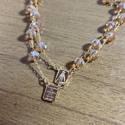 PULSEIRA ESCAPULARIO CRISTAL FURTA-COR  (3 UNIDADES)