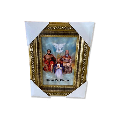 QUADRO COM MOLDURA RESINADO DIVINO PAI ETERNO 20,5X15,5 (1 UNIDADE)