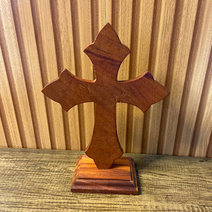 CRUCIFIXO MADEIRA DE MESA  20,5CM (1 UNIDADE)