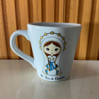 XÍCARA BRANCA NOSSA SENHORA DE LOURDES (1 UNIDADE)
