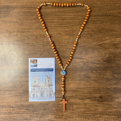 TERÇO DE MADEIRA NOSSA SENHORA APARECIDA  10MM (1 UNIDADE)