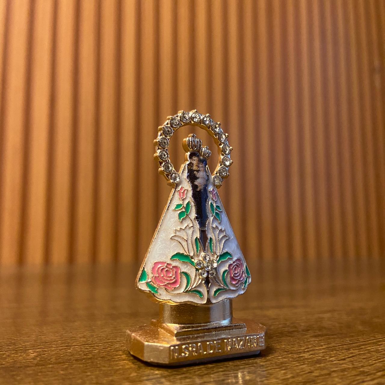 IMAGEM DE NOSSA SENHORA DE NAZARÉ PARA CARRO COM STRASS  (12 UNIDADES)