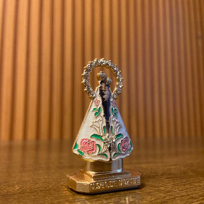 IMAGEM DE NOSSA SENHORA DE NAZARÉ PARA CARRO COM STRASS  (12 UNIDADES)