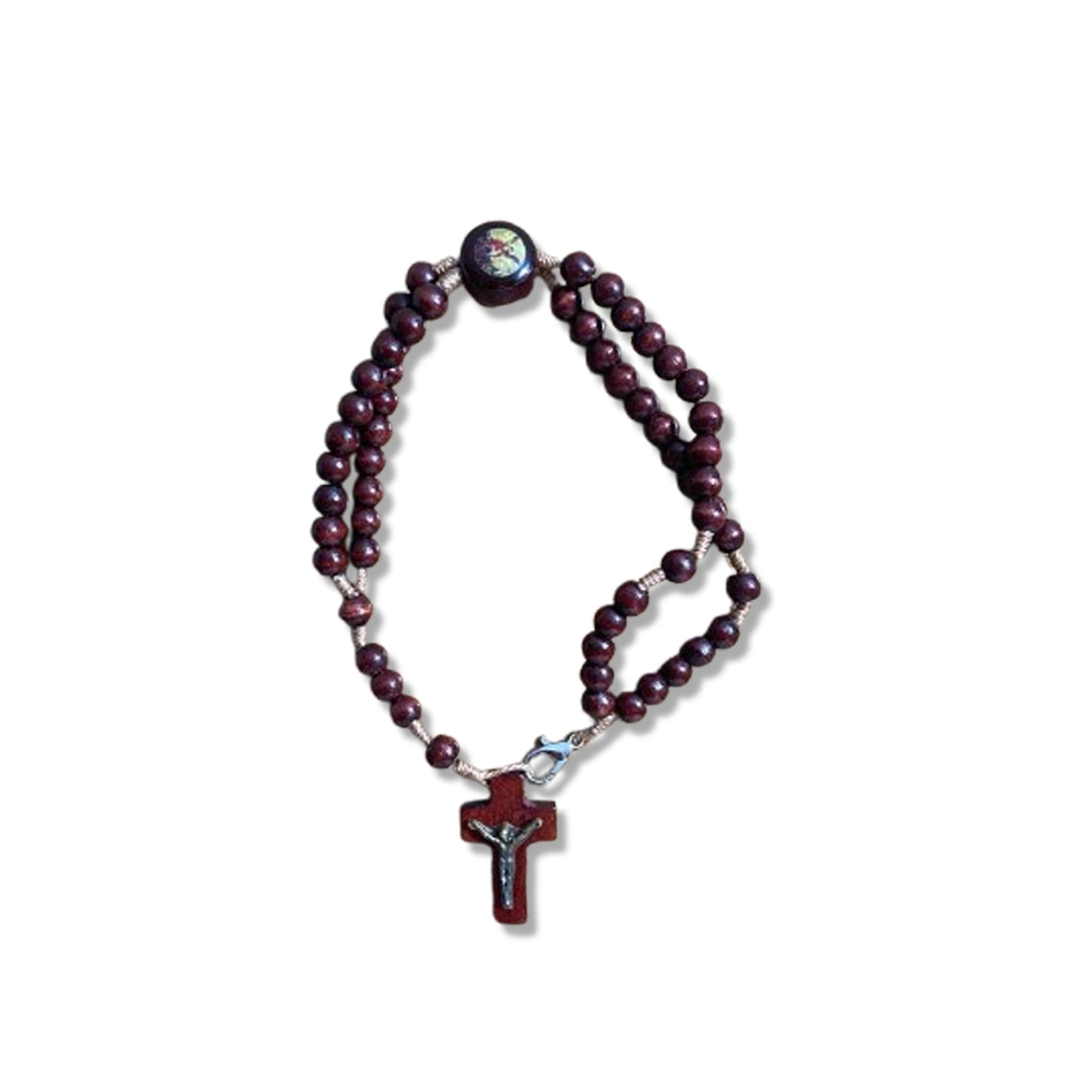 TERÇO PULSEIRA MADEIRA SÃO MIGUEL (12 UNIDADES)