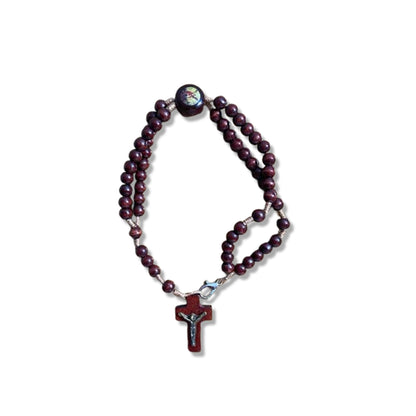 TERÇO PULSEIRA MADEIRA SÃO MIGUEL (12 UNIDADES)