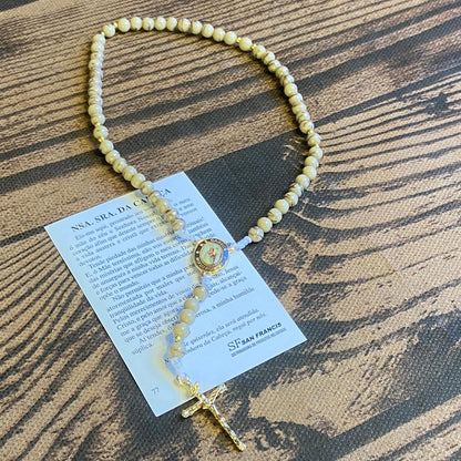 TERÇO PÉROLA MARROM NOSSA SENHORA DA CABEÇA 6MM (1 UNIDADE)