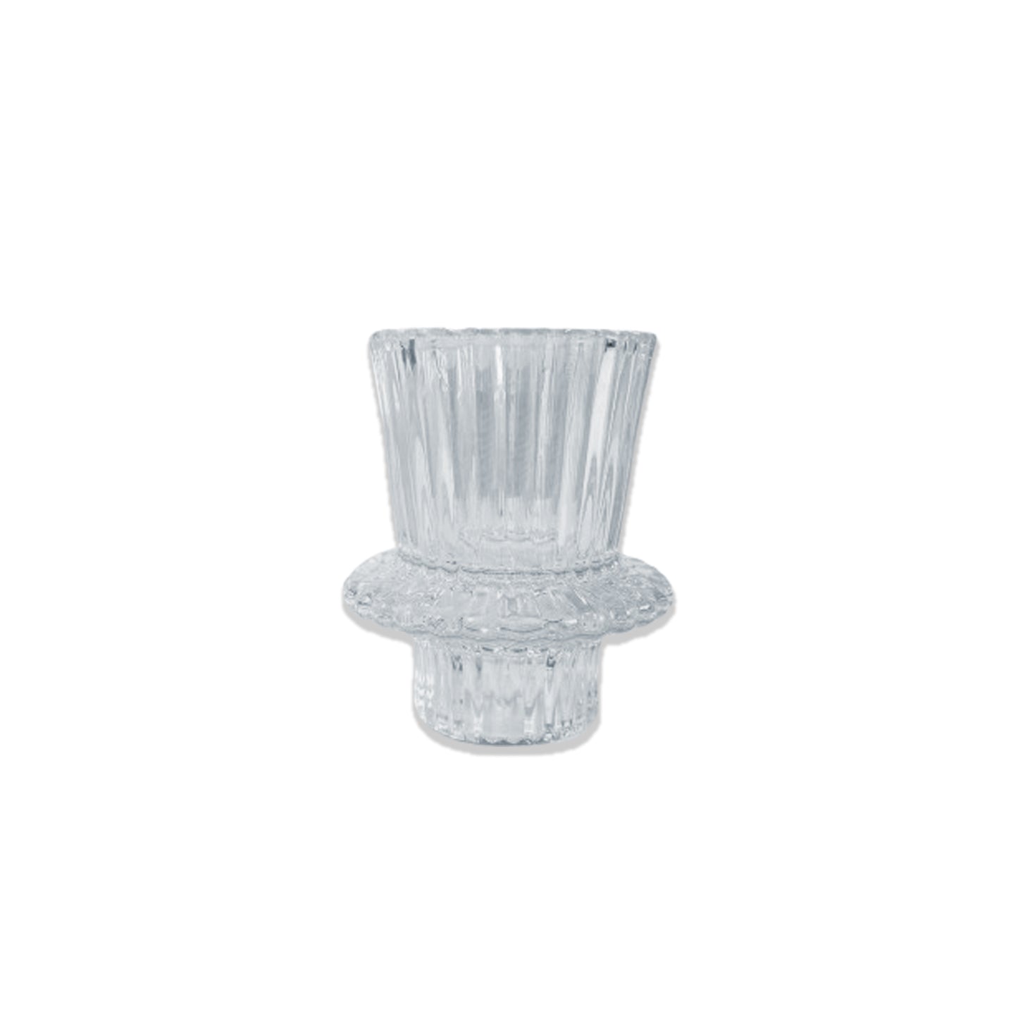 CASTIÇAL DE VIDRO DETALHADO 7CM (1 UNIDADE)