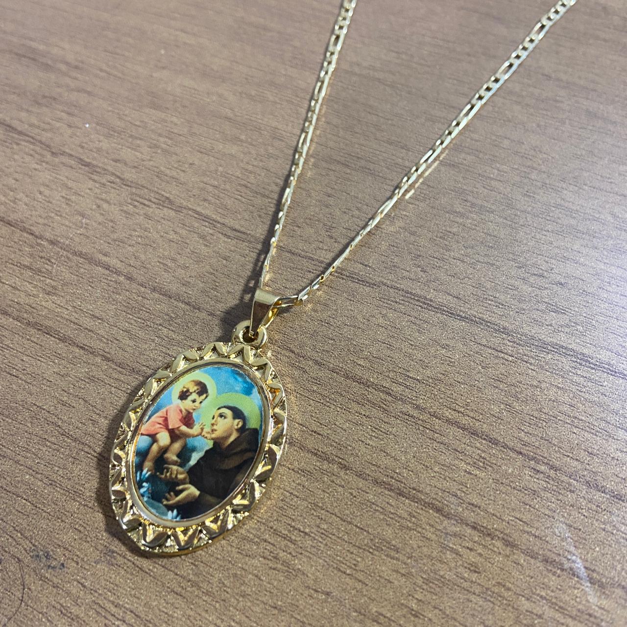 CORRENTE DOURADA SANTO ANTÔNIO MOD1 ( 1 UNIDADES)