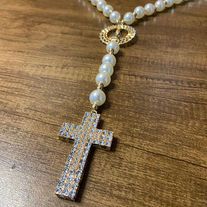 TERÇO DE NOIVA PÉROLA NOSSA SENHORA APARECIDA 14MM (1 UNIDADE)