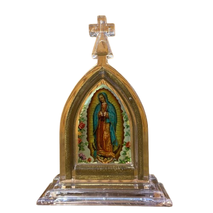 CAPELA ACRÍLICA P NOSSA SENHORA DE GUADALUPE  12X8,5CM TRANSPARENTE (1 UNIDADE)