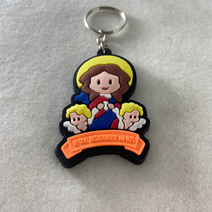 CHAVEIRO EMBORRACHADO NOSSA SENHORA DESATADORA DOS NÓS (12 UNIDADES)