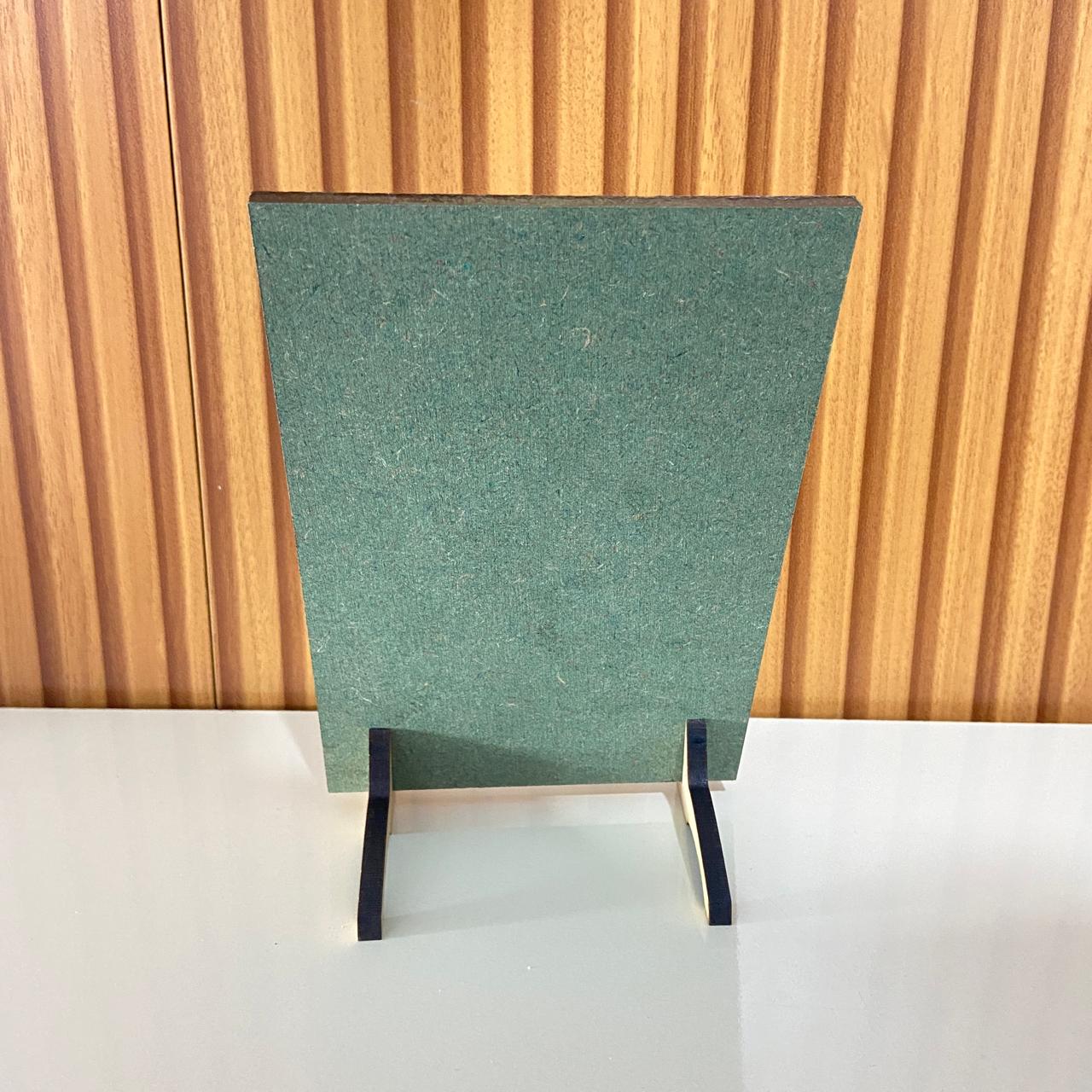 PLAQUINHA DE MESA MDF RESINADO NOSSA SENHORA DE GUADALUPE 19CM x 13CM MOD2  (1 UNIDADE)