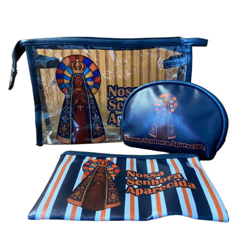 KIT NECESSAIRE  NOSSA SENHORA APARECIDA - MOD2 (3 UNIDADES)