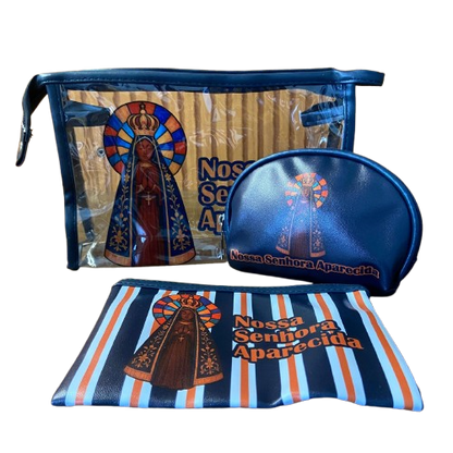 KIT NECESSAIRE  NOSSA SENHORA APARECIDA - MOD2 (3 UNIDADES)