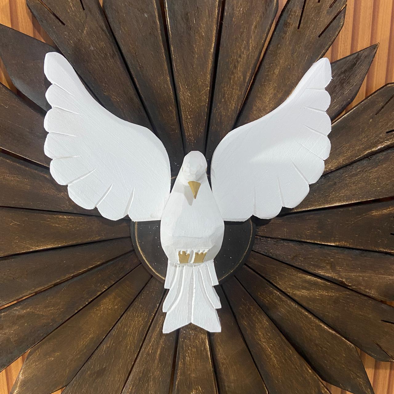 MANDALA MADEIRA MARROM DIVINO ESPIRITO SANTO  75X71CM (1 UNIDADE)