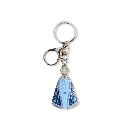 CHAVEIRO LUXO NOSSA SENHORA APARECIDA COM MOSQUETE  MOD4 (6 UNIDADES)