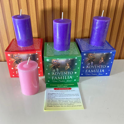 KIT VELA ADVENTO EM FAMÍLIA MOD2 (1 UNIDADE)