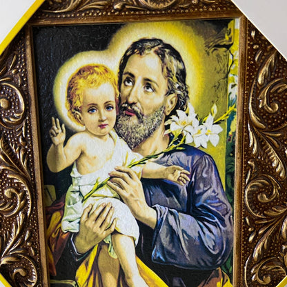 QUADRO COM MOLDURA RESINADO SÃO JOSÉ 20,5X15,5 (1 UNIDADE)
