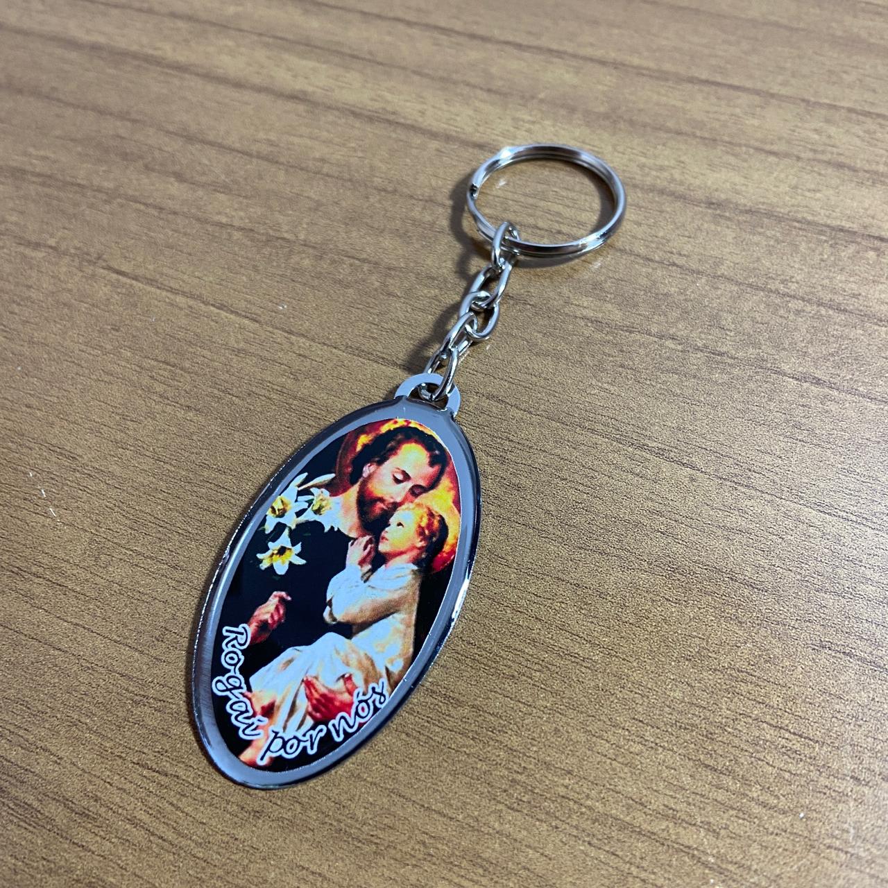 CHAVEIRO METAL OVAL RESINADO SÃO JOSÉ (6 UNIDADES)