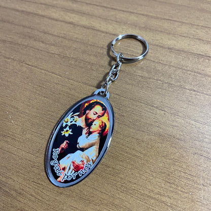 CHAVEIRO METAL OVAL RESINADO SÃO JOSÉ (6 UNIDADES)