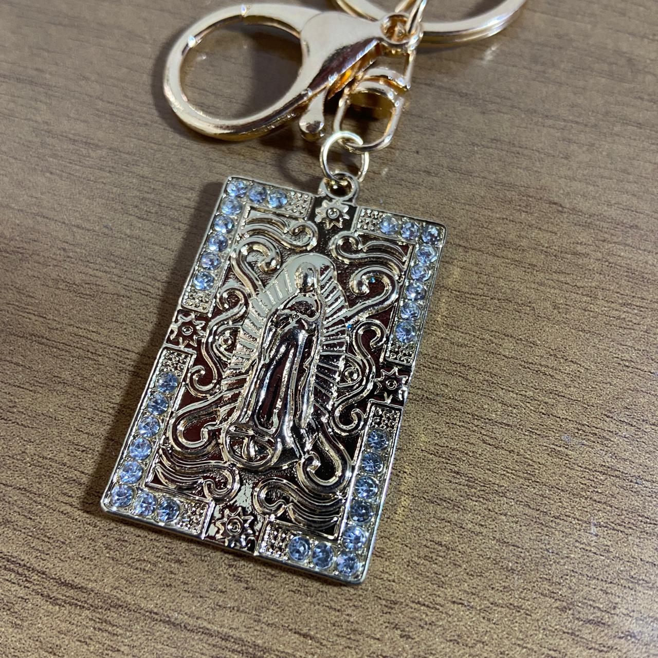 CHAVEIRO LUXO NOSSA SENHORA DE GUADALUPE COM STRASS (6 UNIDADES)
